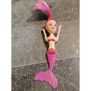 Pink glitter mermaid Girl doll toy figure sea ocean princess